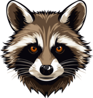 AI generated raccoon illustration isolated on transparent background. png