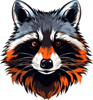 AI generated raccoon illustration isolated on transparent background. png