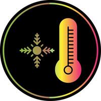 Snowflake Glyph Due Color Icon vector