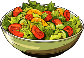 ai genererad sallad illustration isolerat på transparent bakgrund png