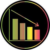 Loss Glyph Due Color Icon vector