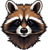 AI generated raccoon illustration isolated on transparent background. png