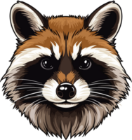 AI generated raccoon illustration isolated on transparent background. png