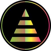 Pyramid Glyph Due Color Icon vector