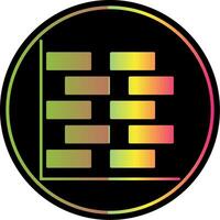Gantt Chart Glyph Due Color Icon vector