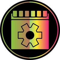Calendar Glyph Due Color Icon vector