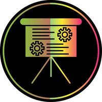Presentation Glyph Due Color Icon vector