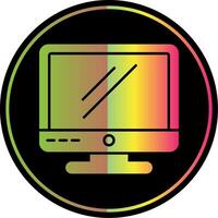 Monitor Glyph Due Color Icon vector