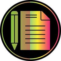 Document Glyph Due Color Icon vector