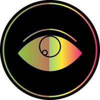 Eye Glyph Due Color Icon vector