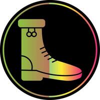 Rain Boots Glyph Due Color Icon vector