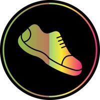 corriendo Zapatos glifo debido color icono vector