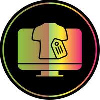 Online Shopping Glyph Due Color Icon vector