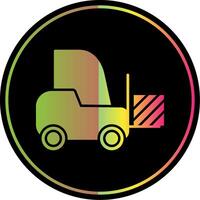 Forklift Glyph Due Color Icon vector