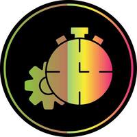 Timeout Glyph Due Color Icon vector