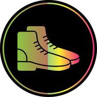 Boots Glyph Due Color Icon vector