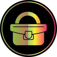 Handbag Glyph Due Color Icon vector