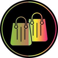 Shopping Bag Glyph Due Color Icon vector