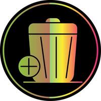 Trash Glyph Due Color Icon vector