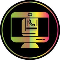 Contact Book Glyph Due Color Icon vector