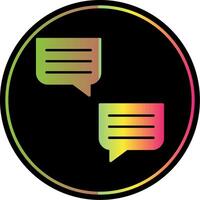 Chat Bubble Glyph Due Color Icon vector