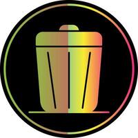 basura glifo debido color icono vector