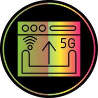 Upload Glyph Due Color Icon vector