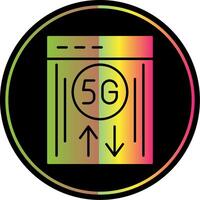 Bandwidth Glyph Due Color Icon vector