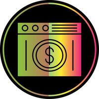 Budget Glyph Due Color Icon vector