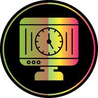 Time Management Glyph Due Color Icon vector