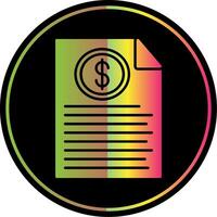 Budget Glyph Due Color Icon vector