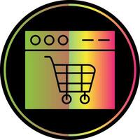 Shopping Cart Glyph Due Color Icon vector