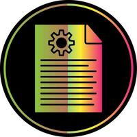Report Glyph Due Color Icon vector