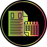 Time Management Glyph Due Color Icon vector