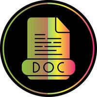 Doc Glyph Due Color Icon vector