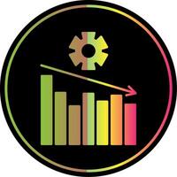 Management Glyph Due Color Icon vector