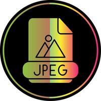 Jpeg Glyph Due Color Icon vector