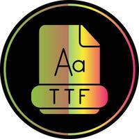 Ttf Glyph Due Color Icon vector