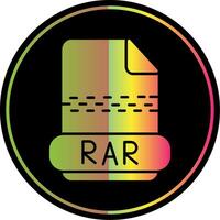 rar glifo debido color icono vector