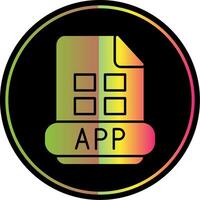 App Glyph Due Color Icon vector