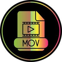 Mov Glyph Due Color Icon vector