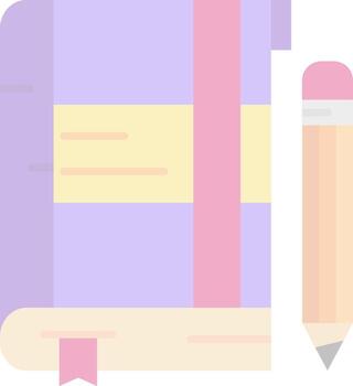 Note Flat Light Icon vector