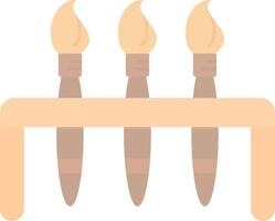 Paint brushes Flat Light Icon vector