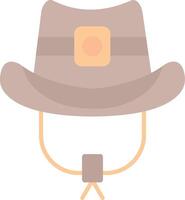 Cowboy hat Flat Light Icon vector