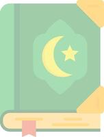 Quran Flat Light Icon vector