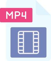 Video folder Flat Light Icon vector