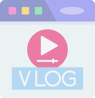 Vlog Flat Light Icon vector