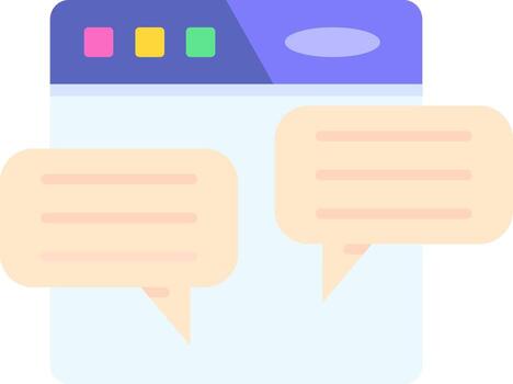 Comment Flat Light Icon vector