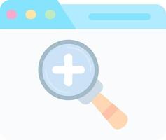 Zoom in Flat Light Icon vector