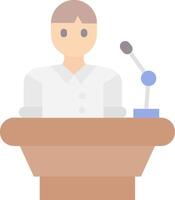 Lecturer Flat Light Icon vector